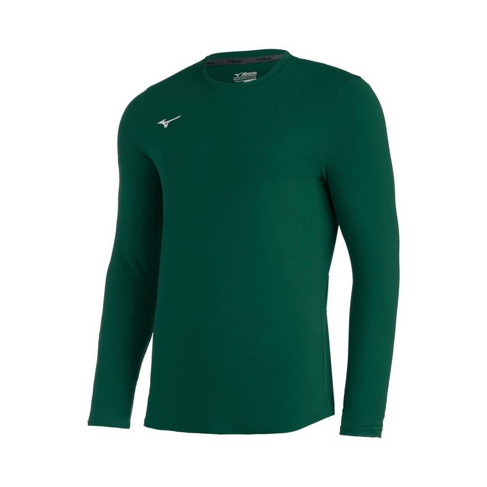 Sudaderas Mizuno Comp Diamond Long Sleeve Crew Hombre Verde Comprar XYUP-16942